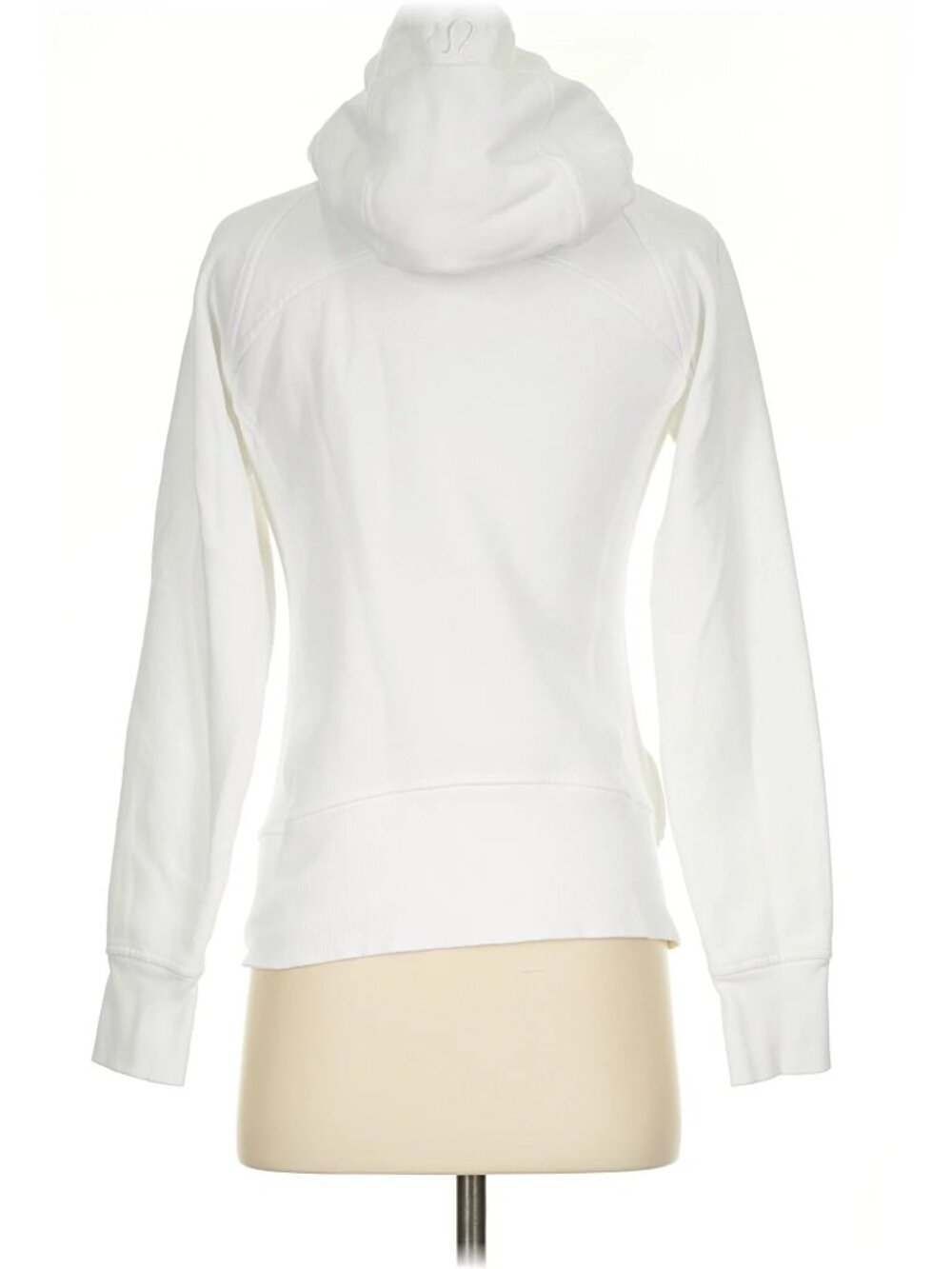 Excellent Condition White Lululemon Athletica Scuba Jacket Hoodie Fleece Sz 4 - Picture 3 of 14